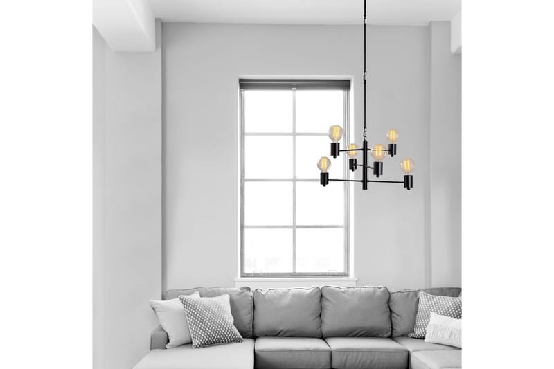 Taklampe Hexaia Opp Svart - Svart - Belysning - Innendørsbelysning & Lamper - Taklampe - Pendellamper & Hengelamper