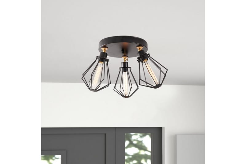 Taklampe Hillmere Svart / Gull - Gull/Svart - Belysning - Innendørsbelysning & Lamper - Taklampe - Plafondlampe