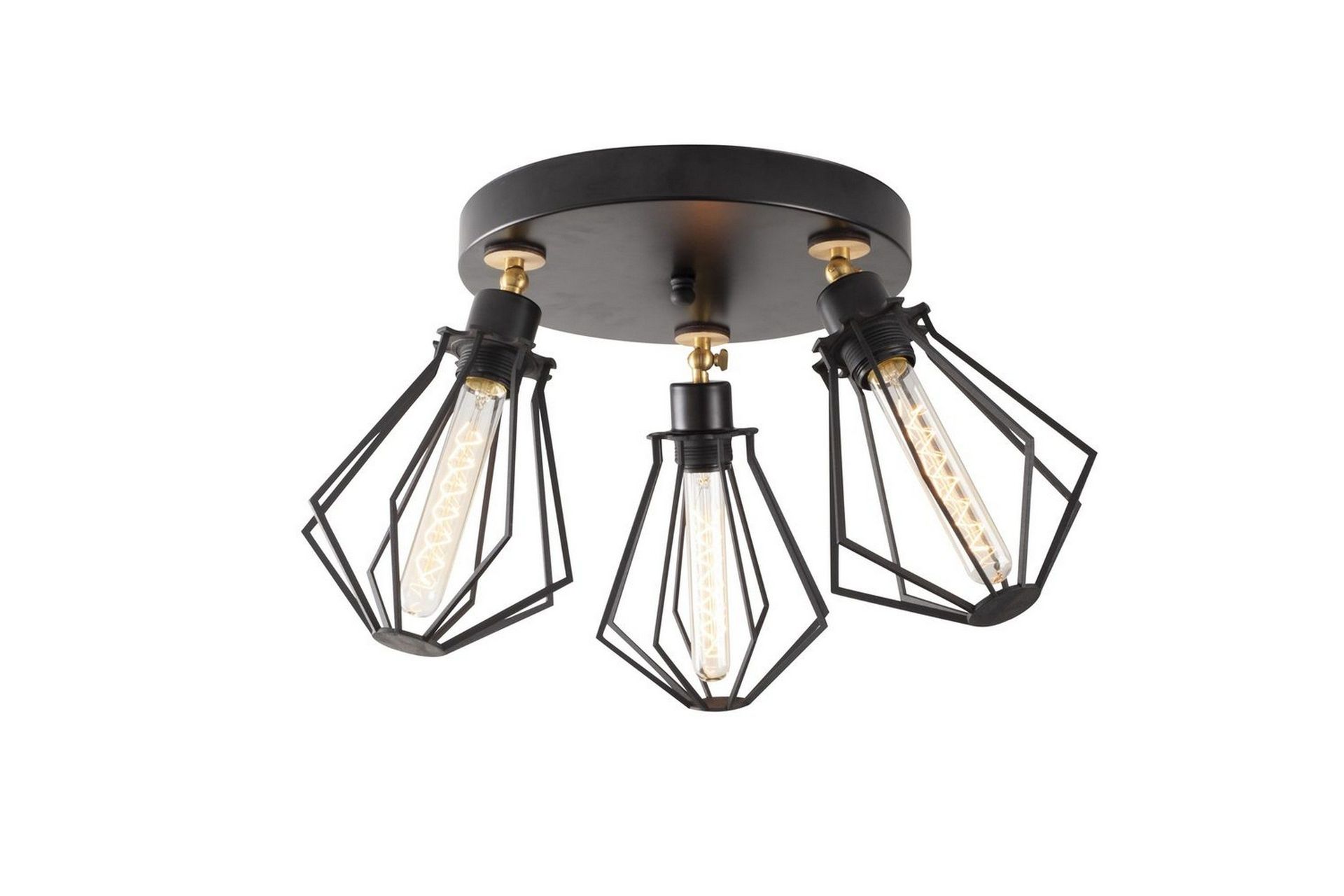Taklampe Hillmere Svart / Gull - Gull/Svart
