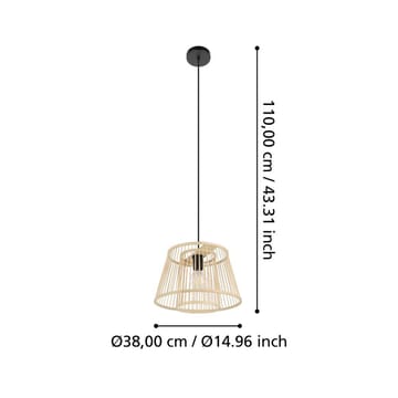 Taklampe Hykeham - 38 cm - Belysning - Innendørsbelysning & Lamper - Taklampe - Pendellamper & Hengelamper