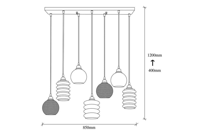 Taklampe Ilena Fume - Antrasitt - Belysning - Innendørsbelysning & Lamper - Taklampe - Pendellamper & Hengelamper