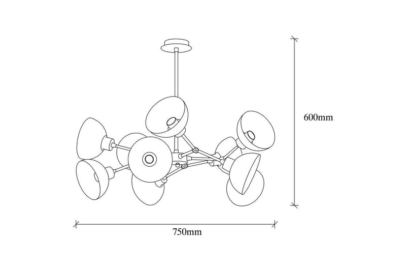 Taklampe Ilmare Moonza Svart - Svart - Belysning - Innendørsbelysning & Lamper - Taklampe - Pendellamper & Hengelamper