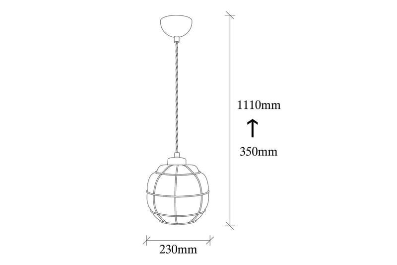 Taklampe Jaran Kobber Enkeltkontakt - Enkeltkontakt - Belysning - Innendørsbelysning & Lamper - Taklampe - Pendellamper & Hengelamper