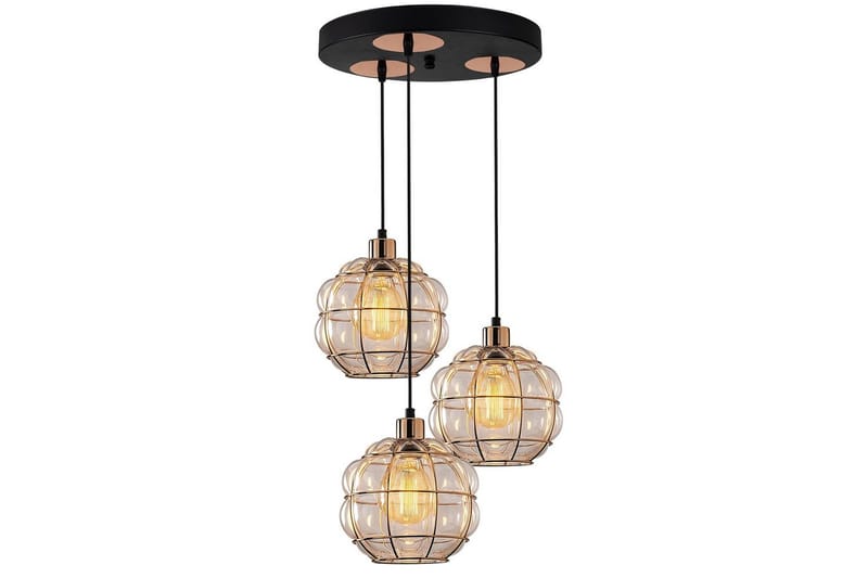 Taklampe Jaran Kobber Tre Stikkontakt - Tre Stikkontakt - Belysning - Innendørsbelysning & Lamper - Taklampe - Pendellamper & Hengelamper