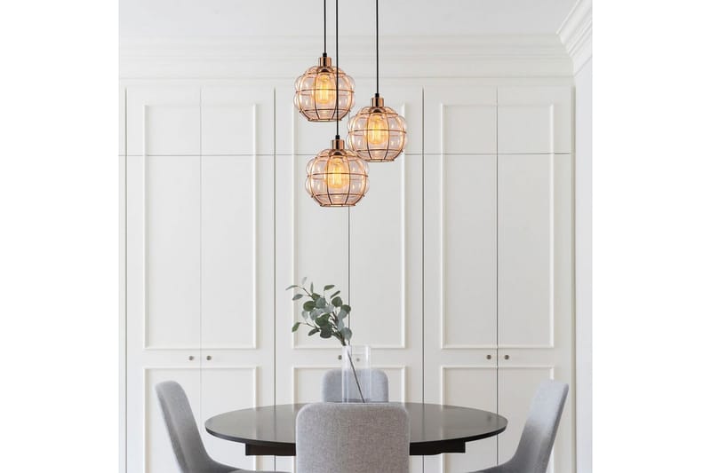 Taklampe Jaran Kobber Tre Stikkontakt - Tre Stikkontakt - Belysning - Innendørsbelysning & Lamper - Taklampe - Pendellamper & Hengelamper