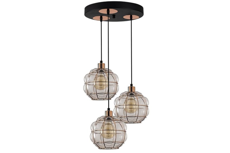 Taklampe Jaran Kobber Tre Stikkontakt - Tre Stikkontakt - Belysning - Innendørsbelysning & Lamper - Taklampe - Pendellamper & Hengelamper
