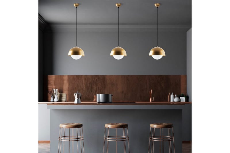 Taklampe Jarnel Gull - Gull - Belysning - Innendørsbelysning & Lamper - Taklampe - Pendellamper & Hengelamper