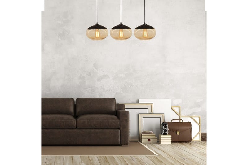 Taklampe Jeba Tre Svart / Honning - Svart - Belysning - Innendørsbelysning & Lamper - Taklampe - Pendellamper & Hengelamper