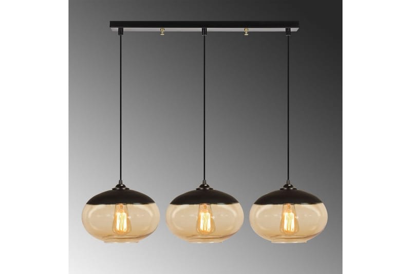 Taklampe Jeba Tre Svart / Honning - Svart - Belysning - Innendørsbelysning & Lamper - Taklampe - Pendellamper & Hengelamper