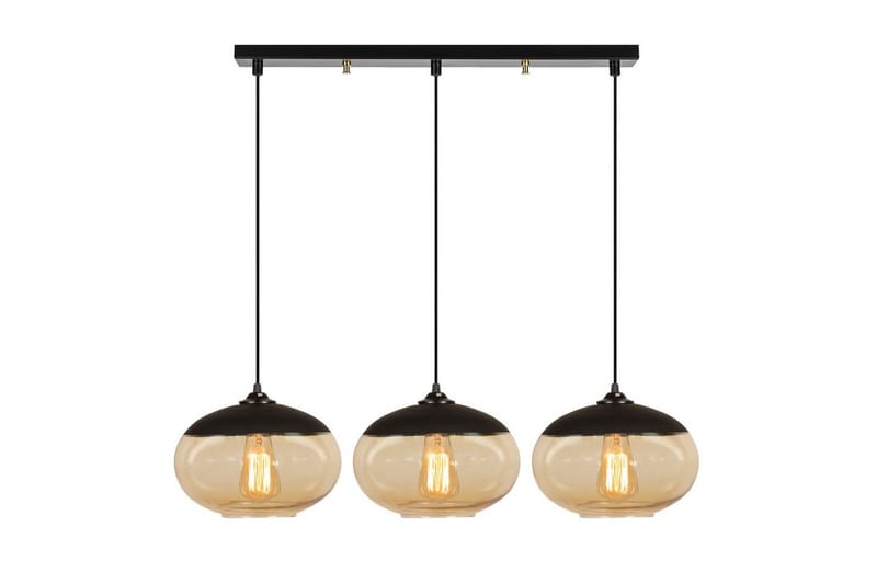 Taklampe Jeba Tre Svart / Honning - Svart - Belysning - Innendørsbelysning & Lamper - Taklampe - Pendellamper & Hengelamper