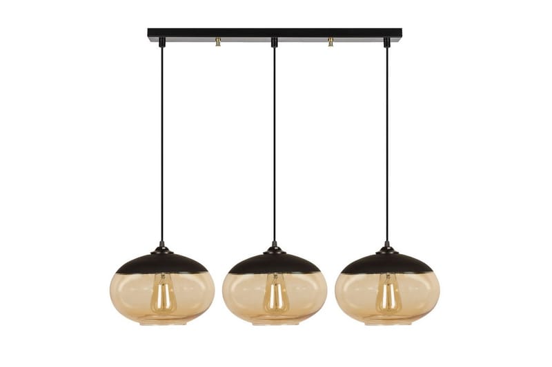 Taklampe Jeba Tre Svart / Honning - Svart - Belysning - Innendørsbelysning & Lamper - Taklampe - Pendellamper & Hengelamper