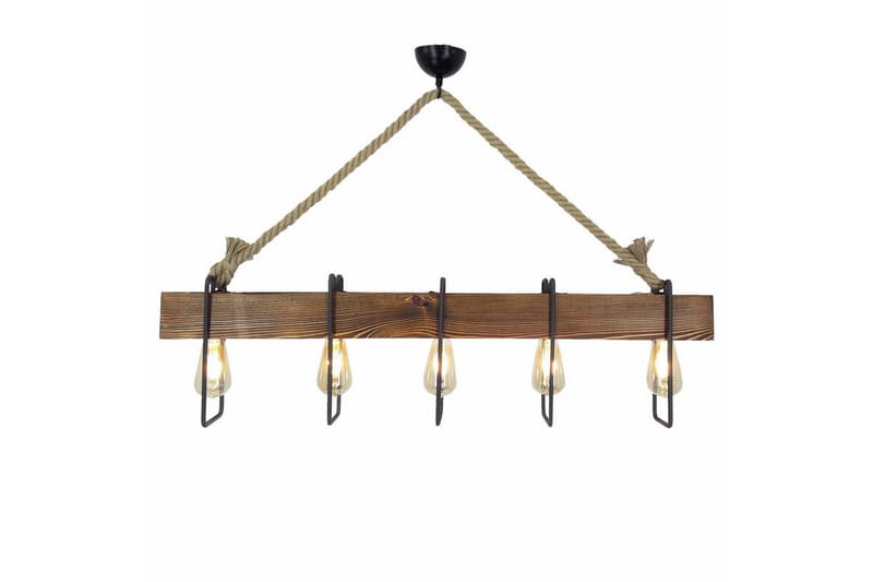 Taklampe Kalldrun Valnøtt / Svart / Beige - Valnøtt / Svart / Beige - Belysning - Innendørsbelysning & Lamper - Taklampe - Pendellamper & Hengelamper