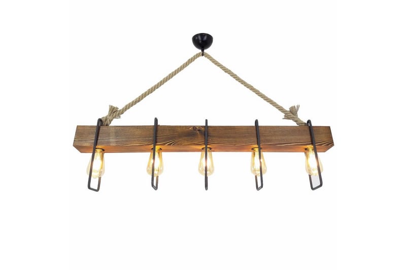 Taklampe Kalldrun Valnøtt / Svart / Beige - Valnøtt / Svart / Beige - Belysning - Innendørsbelysning & Lamper - Taklampe - Pendellamper & Hengelamper