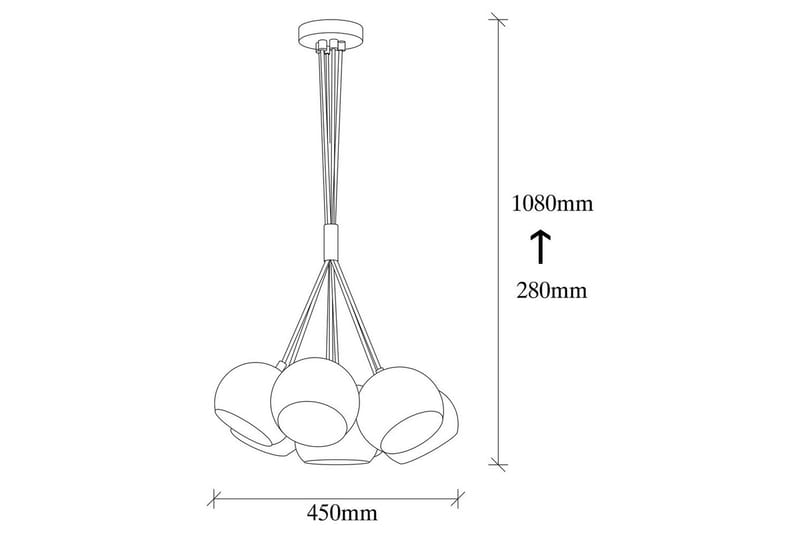 Taklampe Kelorn Svart / Gull - Gull/Svart - Belysning - Innendørsbelysning & Lamper - Taklampe - Pendellamper & Hengelamper