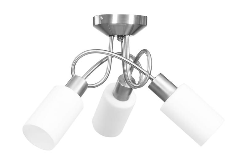 Taklampe keramikkskjermer for 3 E14 lyspærer hvit kjegle - Plafondlampe - Stuelampe - Soveromslampe