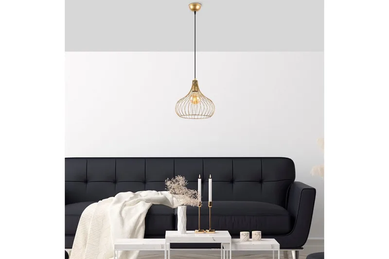 Taklampe Kiron Skinnende Gull - Skinnende Gull - Belysning - Innendørsbelysning & Lamper - Taklampe - Pendellamper & Hengelamper