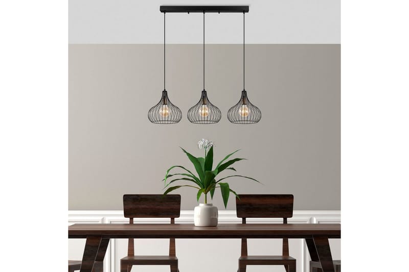 Taklampe Kiron Svart / Gammeldags Tre - Svart - Belysning - Innendørsbelysning & Lamper - Taklampe - Pendellamper & Hengelamper