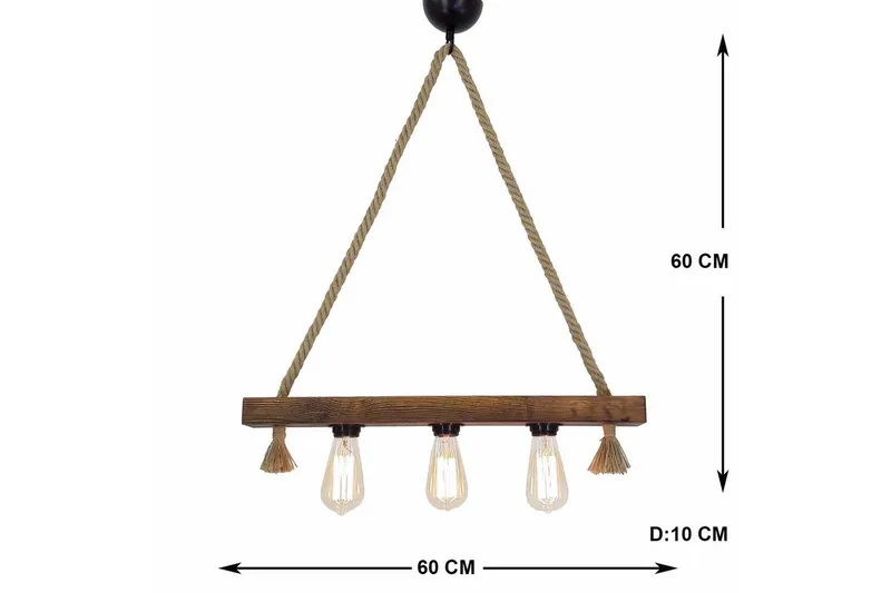 Taklampe Kutuk Valnøtt - Brun - Belysning - Innendørsbelysning & Lamper - Taklampe - Pendellamper & Hengelamper