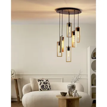 Taklampe Littleton med 6 lamper - 50 cm - Belysning - Innendørsbelysning & Lamper - Taklampe - Pendellamper & Hengelamper