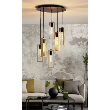 Taklampe Littleton med 6 lamper - 50 cm - Belysning - Innendørsbelysning & Lamper - Taklampe - Pendellamper & Hengelamper