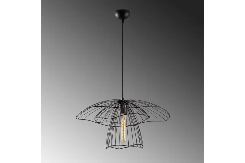 Taklampe Majrula Blomst Svart - Svart - Belysning - Innendørsbelysning & Lamper - Taklampe - Pendellamper & Hengelamper