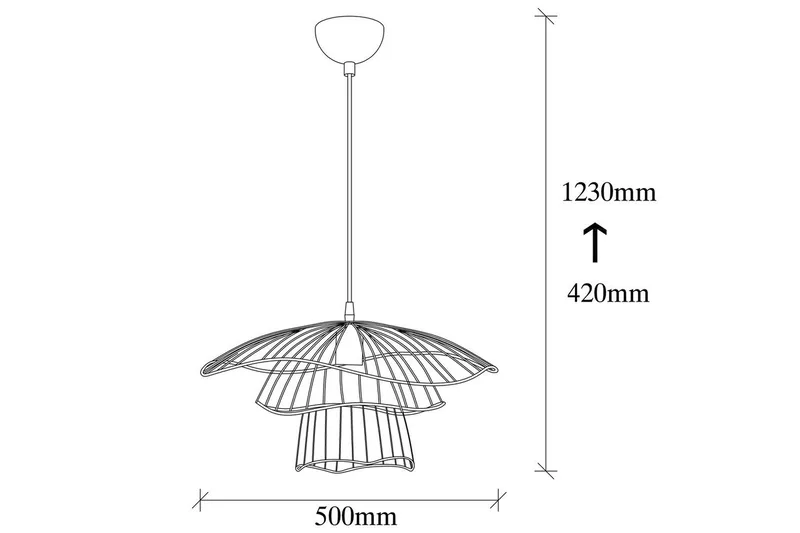 Taklampe Majrula Blomst Svart - Svart - Belysning - Innendørsbelysning & Lamper - Taklampe - Pendellamper & Hengelamper