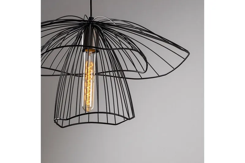 Taklampe Majrula Blomst Svart - Svart - Belysning - Innendørsbelysning & Lamper - Taklampe - Pendellamper & Hengelamper