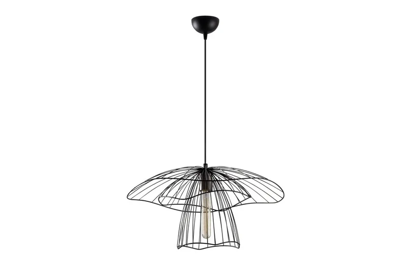 Taklampe Majrula Blomst Svart - Svart - Belysning - Innendørsbelysning & Lamper - Taklampe - Pendellamper & Hengelamper