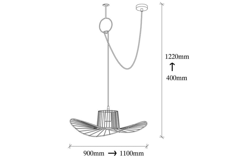 Taklampe Majrula Svart Enkeltkontakt - Enkeltkontakt - Belysning - Innendørsbelysning & Lamper - Taklampe - Pendellamper & Hengelamper