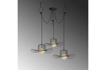 Taklampe Majrula Svart Tre Stikkontakt - Tre Stikkontakt - Belysning - Innendørsbelysning & Lamper - Taklampe - Pendellamper & Hengelamper