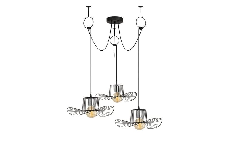 Taklampe Majrula Svart Tre Stikkontakt - Tre Stikkontakt - Belysning - Innendørsbelysning & Lamper - Taklampe - Pendellamper & Hengelamper