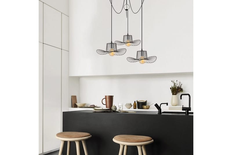 Taklampe Majrula Svart Tre Stikkontakt - Tre Stikkontakt - Belysning - Innendørsbelysning & Lamper - Taklampe - Pendellamper & Hengelamper