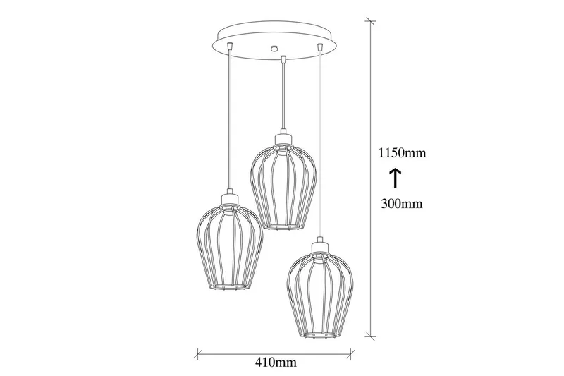 Taklampe Majrulao Svart Sirkel - Svart - Belysning - Innendørsbelysning & Lamper - Taklampe - Pendellamper & Hengelamper
