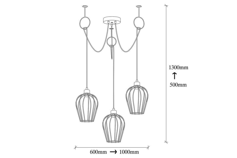 Taklampe Majrulao Svart - Svart - Belysning - Innendørsbelysning & Lamper - Taklampe - Pendellamper & Hengelamper