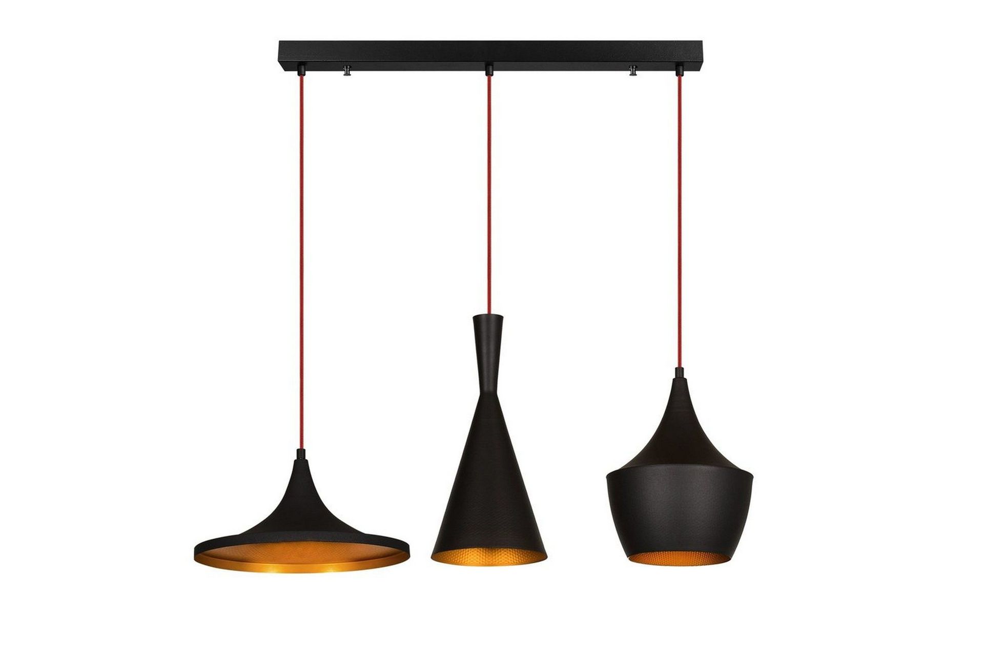 Taklampe Mangol Sett Svart / Gull - Gull/Svart