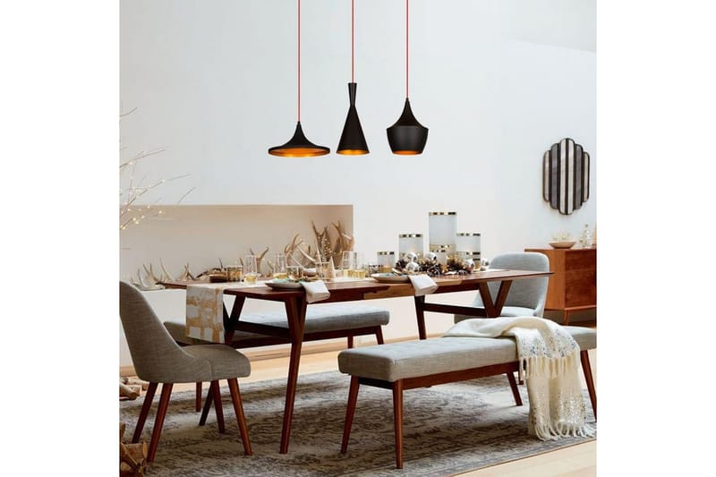 Taklampe Mangol Sett Svart / Gull - Gull/Svart - Belysning - Innendørsbelysning & Lamper - Taklampe - Pendellamper & Hengelamper