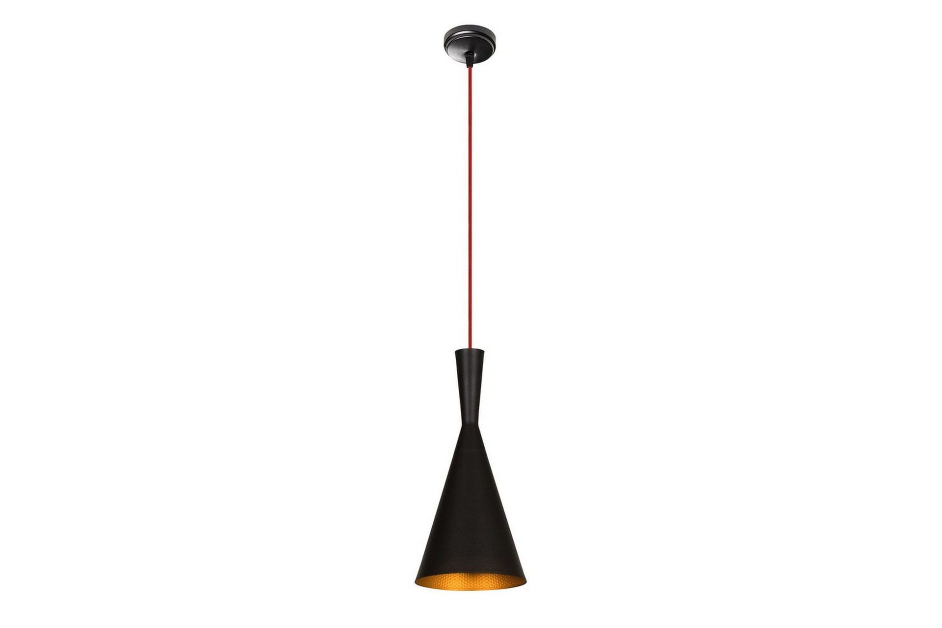 Taklampe Mangol Svart / Rød Diameter: 19 cm - Mørkerød/Svart