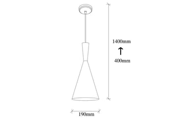 Taklampe Mangol Svart / Rød Diameter: 19 cm - Mørkerød/Svart - Belysning - Innendørsbelysning & Lamper - Taklampe - Pendellamper & Hengelamper