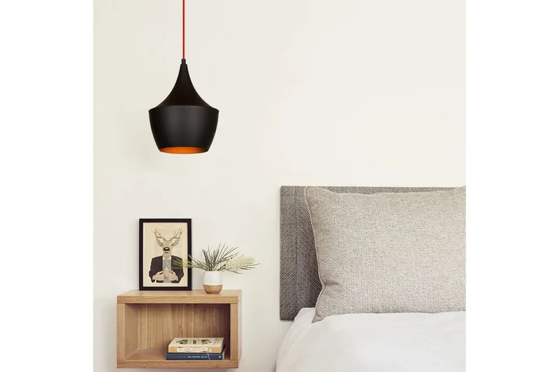 Taklampe Mangol Svart / Rød Diameter: 23 cm - Mørkerød/Svart - Belysning - Innendørsbelysning & Lamper - Taklampe - Pendellamper & Hengelamper