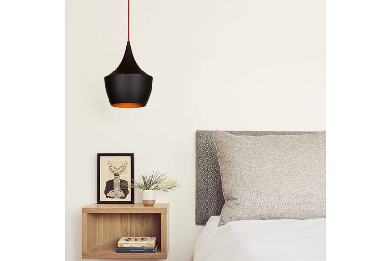 Taklampe Mangol Svart / Rød Diameter: 23 cm - Mørkerød/Svart - Belysning - Innendørsbelysning & Lamper - Taklampe - Pendellamper & Hengelamper