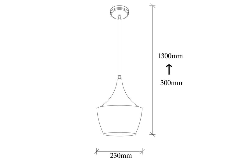 Taklampe Mangol Svart / Rød Diameter: 23 cm - Mørkerød/Svart - Belysning - Innendørsbelysning & Lamper - Taklampe - Pendellamper & Hengelamper