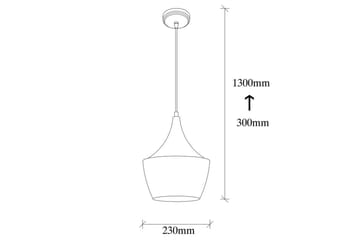 Taklampe Mangol Svart / Rød Diameter: 23 cm - Mørkerød/Svart - Belysning - Innendørsbelysning & Lamper - Taklampe - Pendellamper & Hengelamper