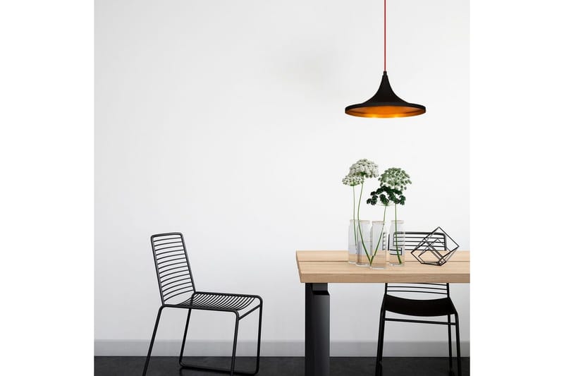 Taklampe Mangol Svart / Rød Diameter: 35 cm - Mørkerød/Svart - Belysning - Innendørsbelysning & Lamper - Taklampe - Pendellamper & Hengelamper