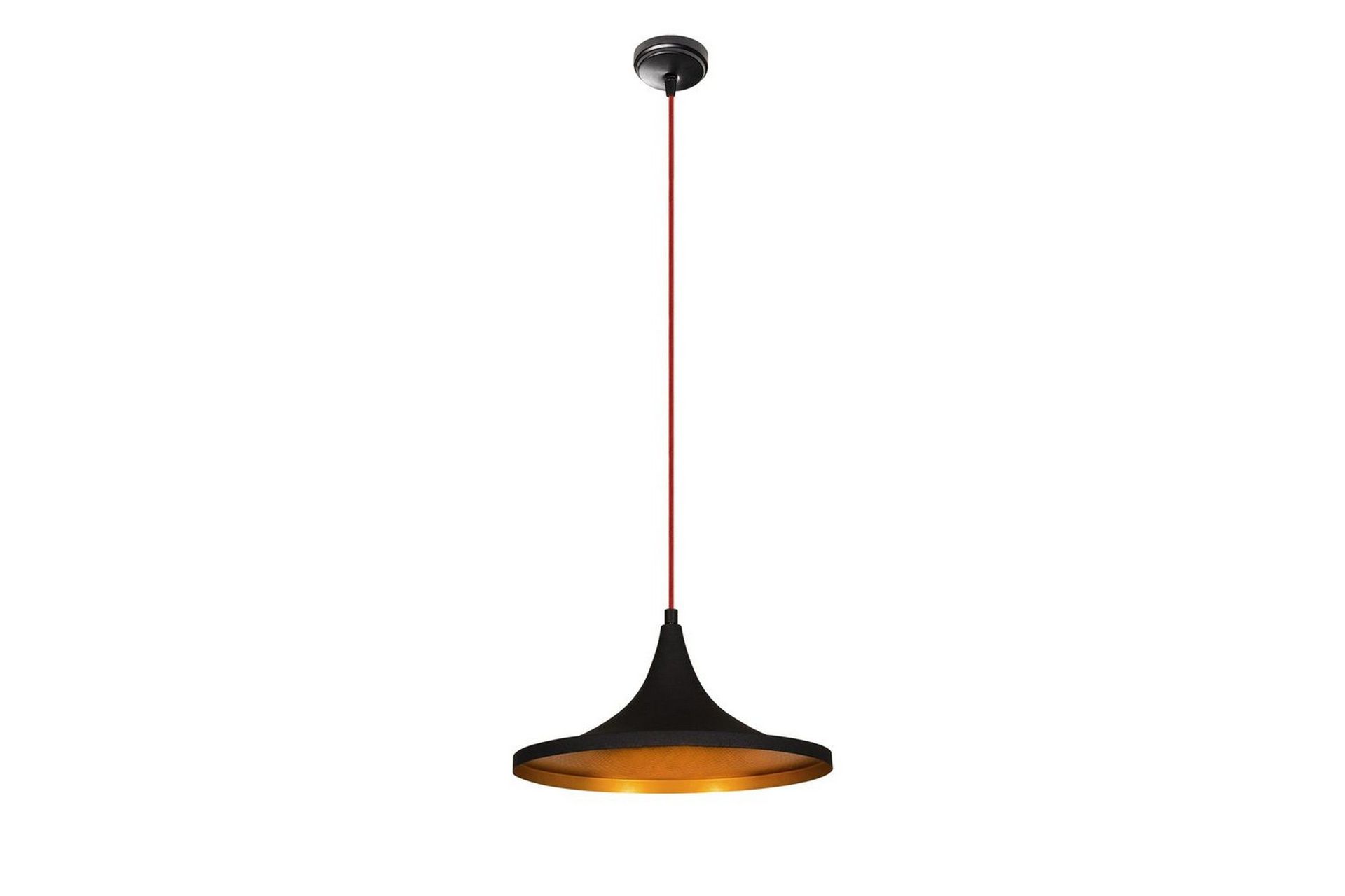 Taklampe Mangol Svart / Rød Diameter: 35 cm - Mørkerød/Svart