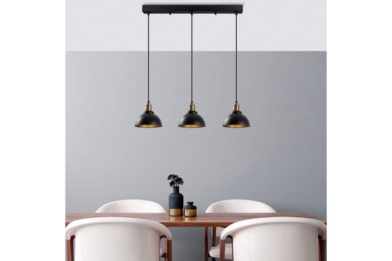 Taklampe Masatsune Tre Svart / Antikk - Svart / Antikk - Belysning - Innendørsbelysning & Lamper - Taklampe - Pendellamper & Hengelamper