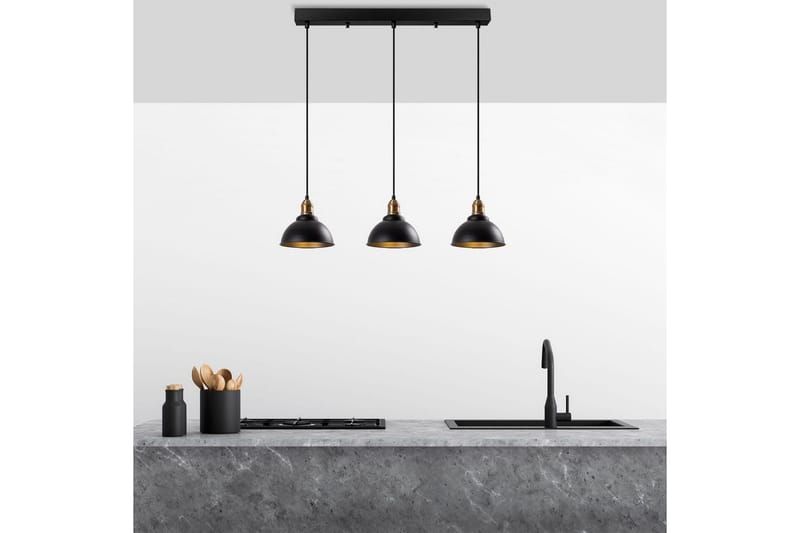 Taklampe Masatsune Tre Svart / Antikk - Svart / Antikk - Belysning - Innendørsbelysning & Lamper - Taklampe - Pendellamper & Hengelamper