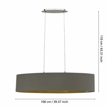 Taklampe Maserlo med 2 lamper - 25 cm - Belysning - Innendørsbelysning & Lamper - Taklampe - Pendellamper & Hengelamper