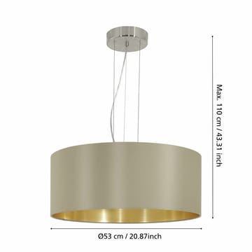 Taklampe Maserlo med 3 lamper - Matt nikkel/taupe - Belysning - Innendørsbelysning & Lamper - Taklampe - Pendellamper & Hengelamper