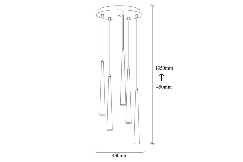 Taklampe Matsuchi svart Syv Stikkontakter - Syv Stikkontakter - Belysning - Innendørsbelysning & Lamper - Taklampe - Pendellamper & Hengelamper