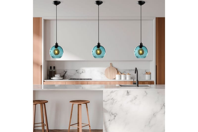 Taklampe Mayur Blå / Svart - Blå / Svart - Belysning - Innendørsbelysning & Lamper - Taklampe - Pendellamper & Hengelamper